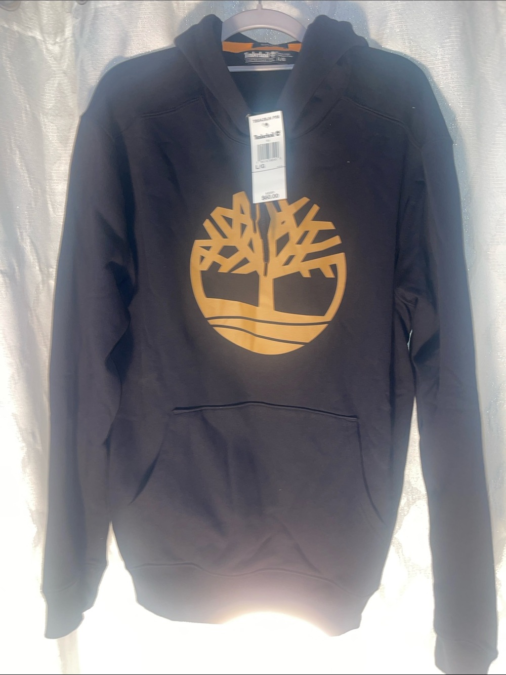 Timberland Black Hoodie with Gold Tree Logo